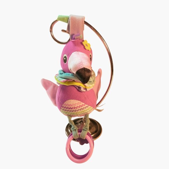 Infantino Plush Baby Activity Toy UG Tug Musical Pink Flamingo Bird - Picture 1 of 11